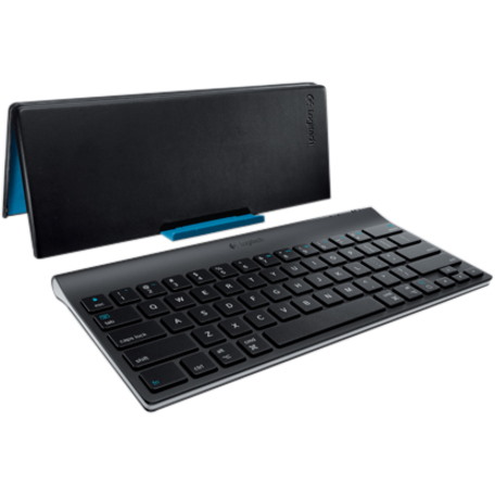 Logitech Tablet Keyboard for iPad, Tablet and Smartphone Handheld - Play/Pause, Volume Up, Volume Down, Multimedia Hot Key(s)