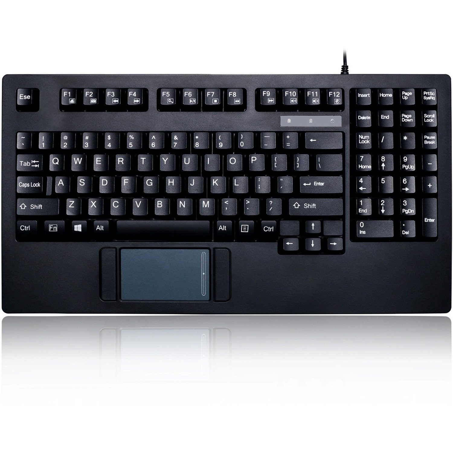 Adesso EasyTouch AKB-425UB Keyboard - Cable Connectivity - USB Interface - TouchPad - English (US) - Black