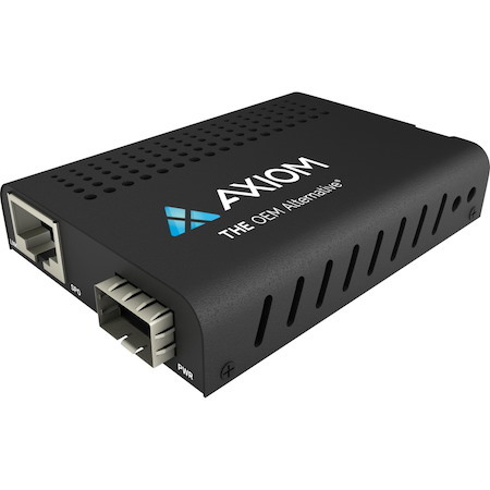 Axiom Mini 10Gbs RJ45 to SFP+ Fiber Media Converter - Open SFP+ Port
