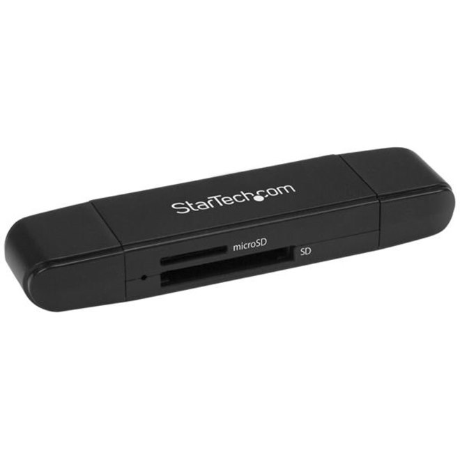 StarTech.com USB 3.0 Memory Card Reader for SD and microSD Cards - USB-C and USB-A - Portable USB SD and microSD Card Reader