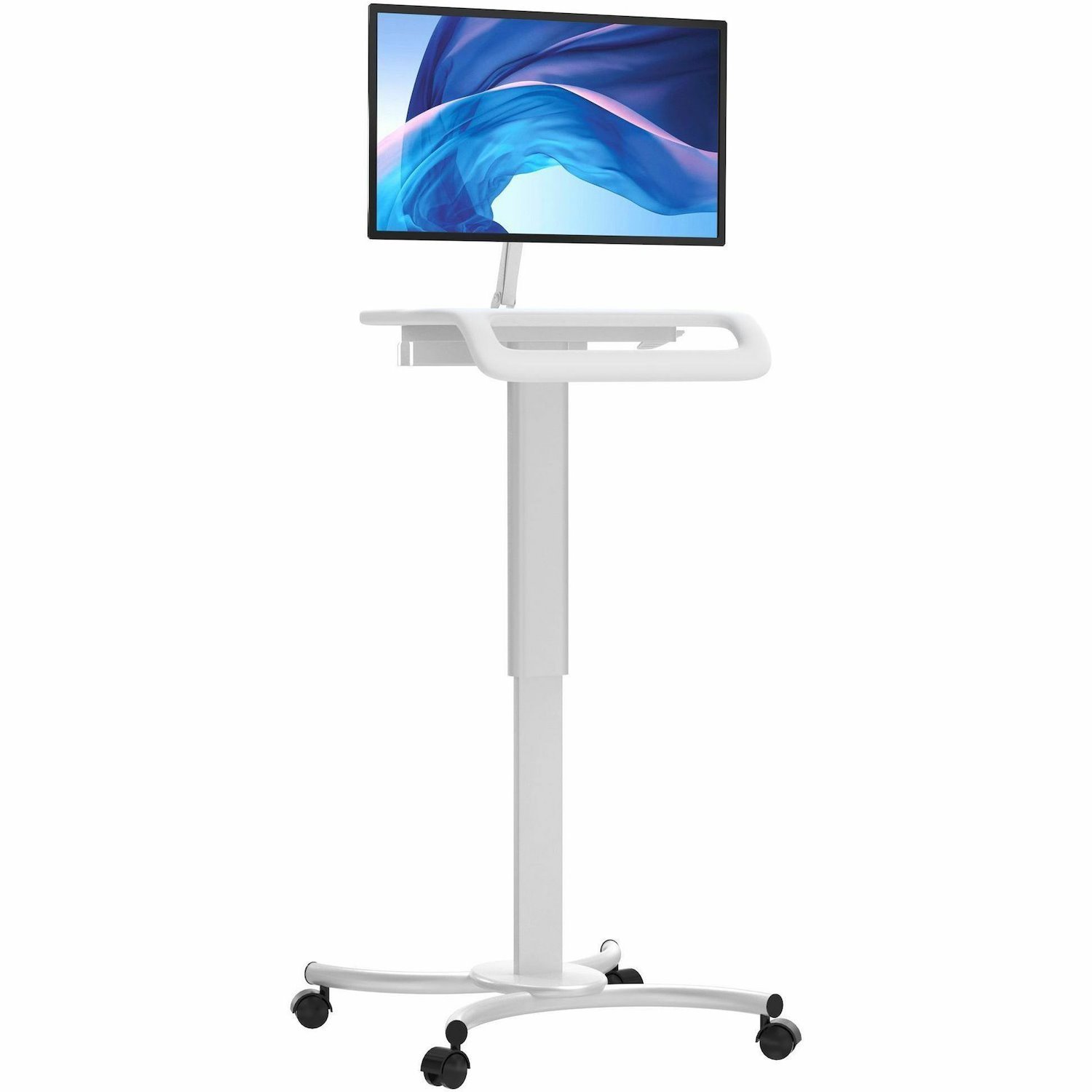 CTA Digital Height-Adjustable Rolling Medical Workstation Cart with VESA Plate