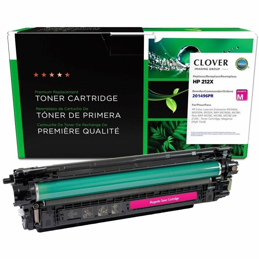 Clover Imaging Remanufactured High Yield Magenta Toner Cartridge (Reused OEM Chip) for HP 212X (W2123X)