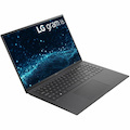 LG gram 16Z90P-N.AP75A8 16" Notebook - WQXGA - 2560 x 1600 - Intel Core i7 11th Gen i7-1165G7 Quad-core (4 Core) 2.80 GHz - Intel Evo Platform - 16 GB Total RAM - 16 GB On-board Memory - 512 GB SSD - Obsidian Black