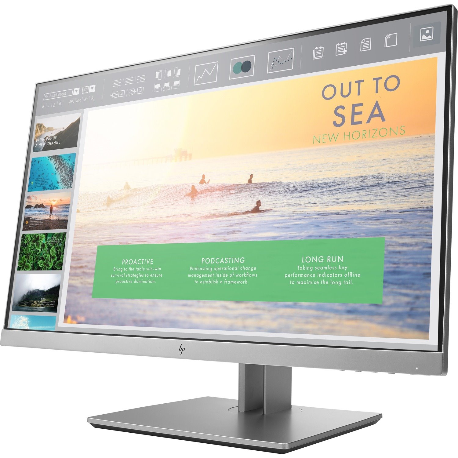 HP E233 23" Class Full HD LCD Monitor - 16:9 - Black, Silver