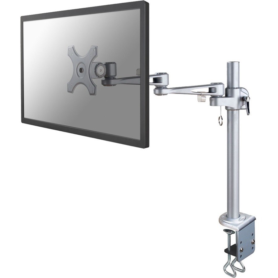Newstar Full Motion Desk Mount (clamp) for 10-30" Monitor Screen, Height Adjustable - Silver