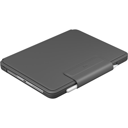Logitech Slim Folio Pro Keyboard/Cover Case (Folio) for 11" Apple iPad Pro, iPad Pro (2nd Generation) Tablet - Oxford Gray