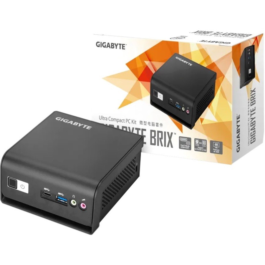 Gigabyte BRIX GB-BMCE-5105 Barebone System - Ultra Compact - Intel Celeron N5105 2 GHz Quad-core (4 Core)