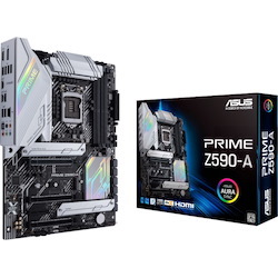 Asus Prime Z590-A Desktop Motherboard - Intel Z590 Chipset - Socket LGA-1200 - Intel Optane Memory Ready - ATX