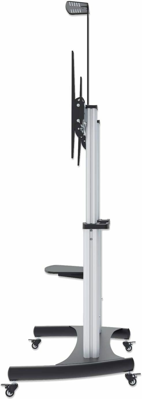 Manhattan Aluminum Heavy-Duty Height-Adjustable Multimedia TV Cart