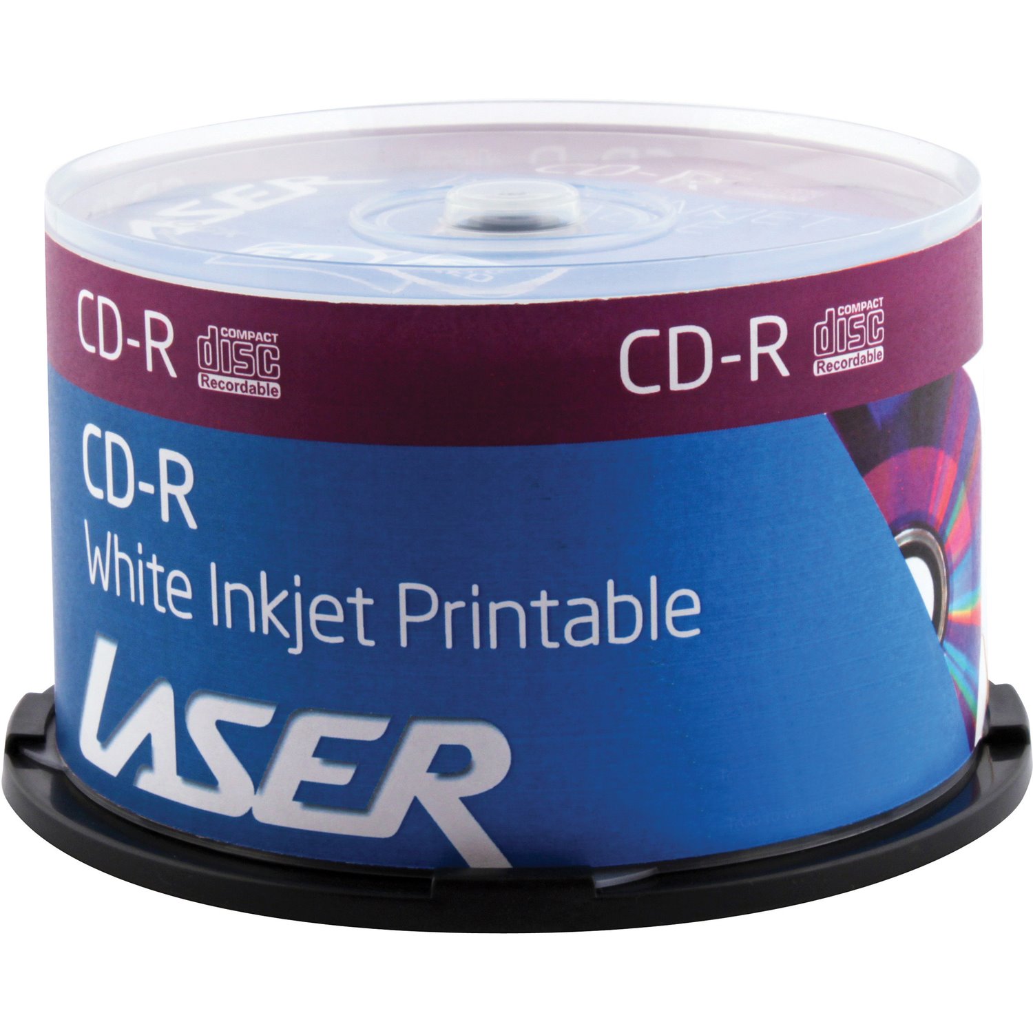 LASER CD Recordable Media - CD-R - 52x - 700 MB - 50 Pack Spindle - White