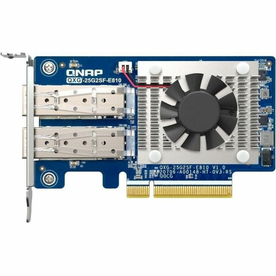 QNAP QXG-25G2SF-E810 25Gigabit Ethernet Card for Computer/Server/Workstation - 25GBase-X - SFP28 - Plug-in Card