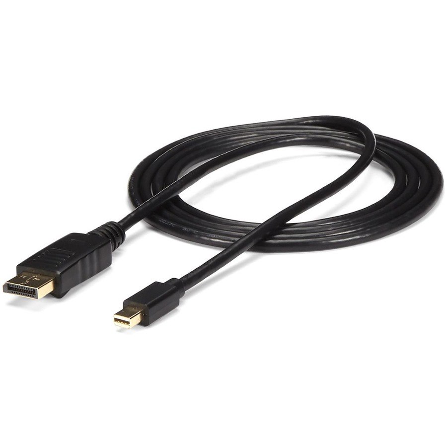 StarTech.com 10ft (3m) Mini DisplayPort to DisplayPort 1.2 Cable, 4K x 2K mDP to DisplayPort Adapter Cable, Mini DP to DP Cable