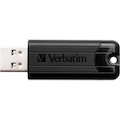 Verbatim PinStripe 256 GB USB 3.2 (Gen 1) Flash Drive - Black