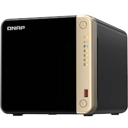 QNAP Turbo NAS TS-464-4G 4 x Total Bays SAN/NAS Storage System - 4 GB Flash Memory Capacity - Intel Celeron Quad-core (4 Core) - 4 GB RAM - DDR4 SDRAM Tower