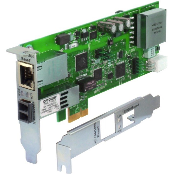 Transition Networks PCIe Gigabit Ethernet Fiber Network Interface Card With PoE+