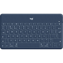 Logitech Keys-To-Go Keyboard - Wireless Connectivity - USB Interface - English (UK), German - QWERTY Layout - Classical Blue