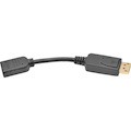 Eaton Tripp Lite Series DisplayPort to HDMI Video Adapter Video Converter (M/F), HDCP, Black, 6 in. (15 cm)