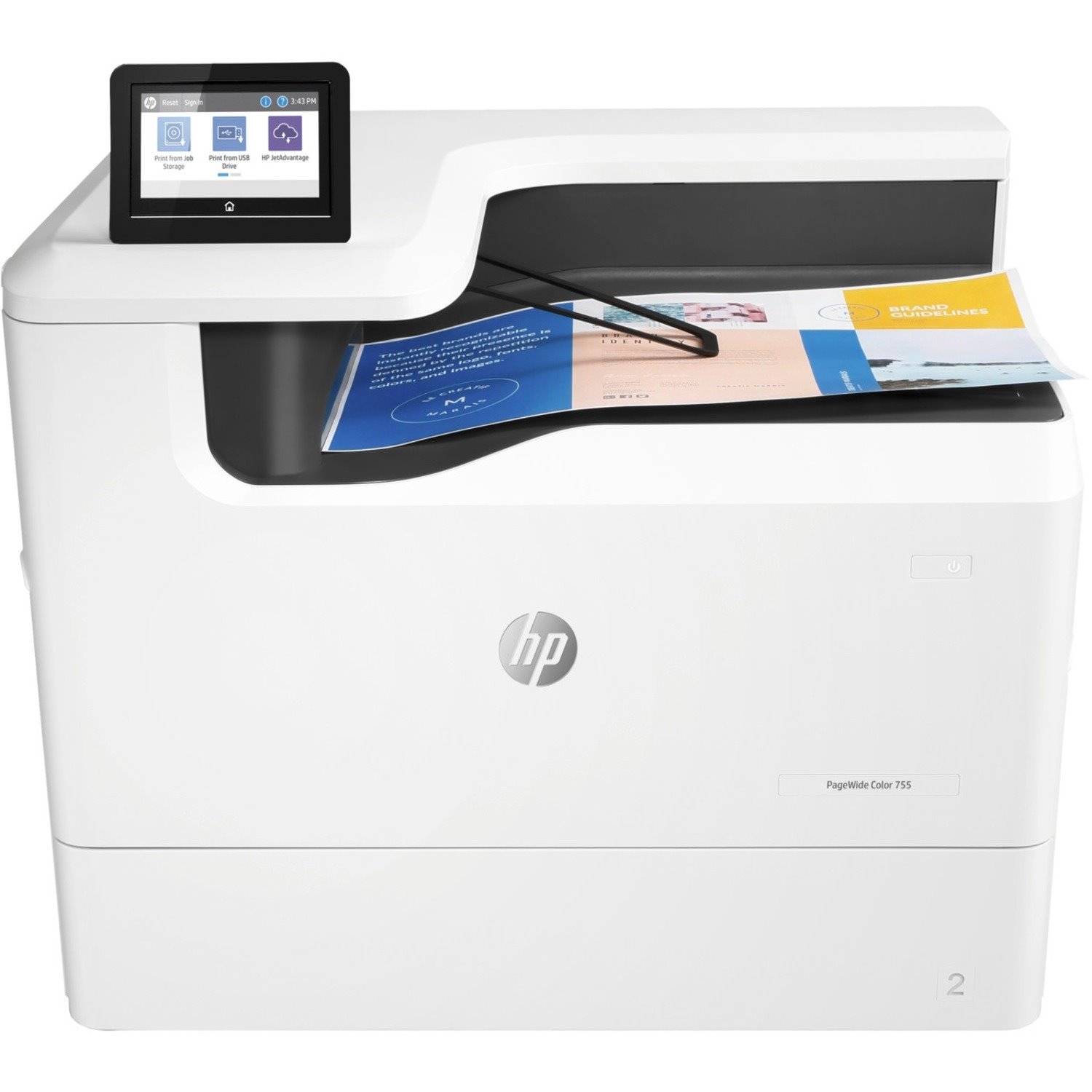 HP 755dn Desktop Page Wide Array Printer - Color