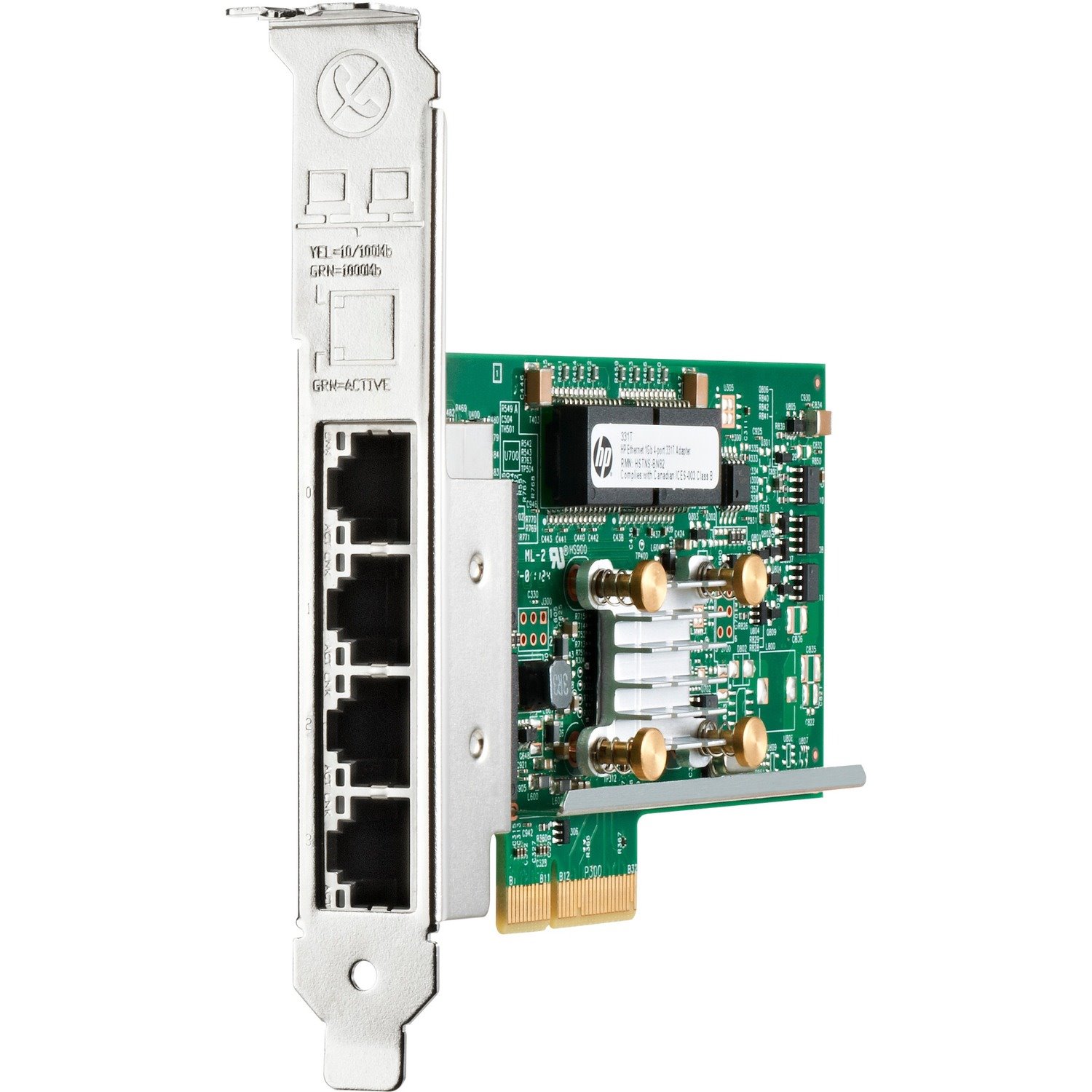 HPE 331T Gigabit Ethernet Card for Server - 10/100/1000Base-T - Refurbished - Plug-in Card