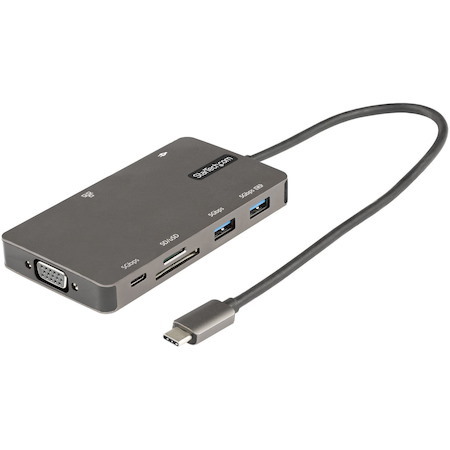 StarTech.com USB C Multiport Adapter, HDMI 4K 30Hz or VGA, 5Gbps USB 3.0 Hub (USB A / USB C Ports), 100W Power Delivery, SD/Micro SD, GbE