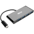 Tripp Lite by Eaton 4-Port USB-C Hub, USB 3.x (5Gbps), 4x USB-A Ports, 60W PD Charging, Black