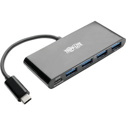 Tripp Lite by Eaton 4-Port USB-C Hub with Power Delivery USB-C to 4x USB-A Ports USB 3.0 Black