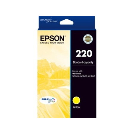 Epson DURABrite Ultra 220 Original Standard Yield Inkjet Ink Cartridge - Yellow - 1 Pack