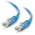 C2G-25ft Cat5e Molded Solid Unshielded (UTP) Network Patch Cable - Blue