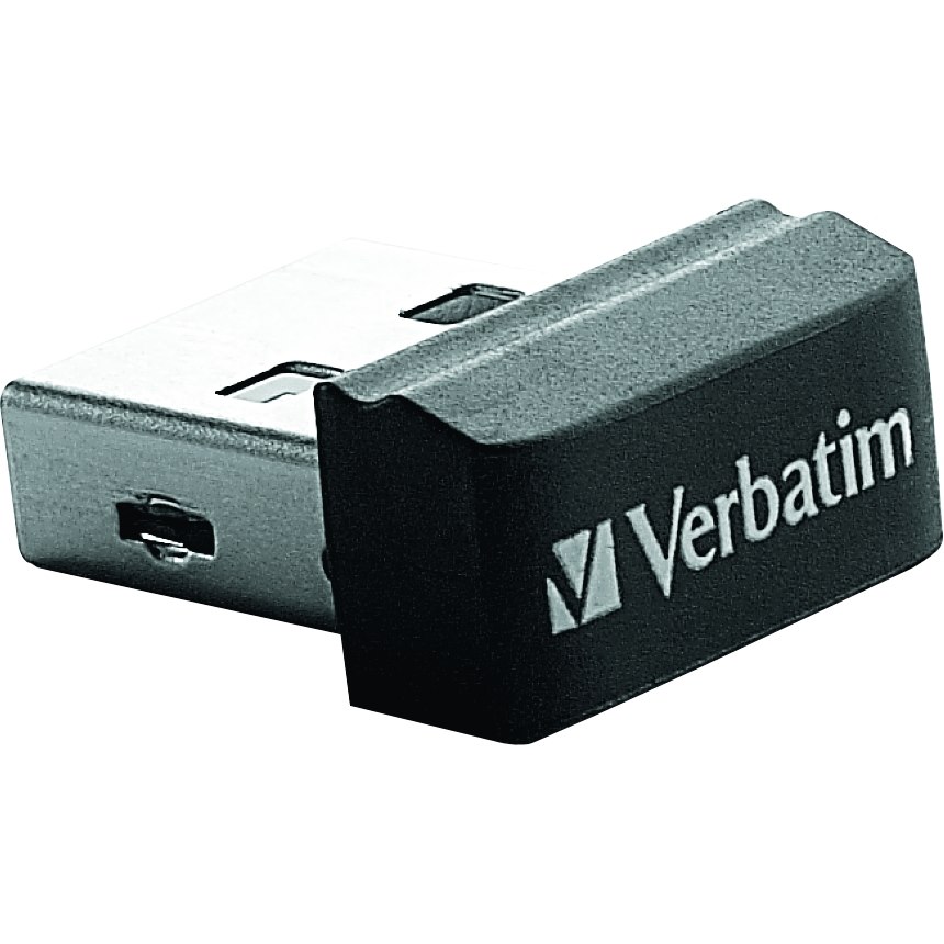 Verbatim 64GB Store 'n' Stay Nano USB Flash Drive - Black