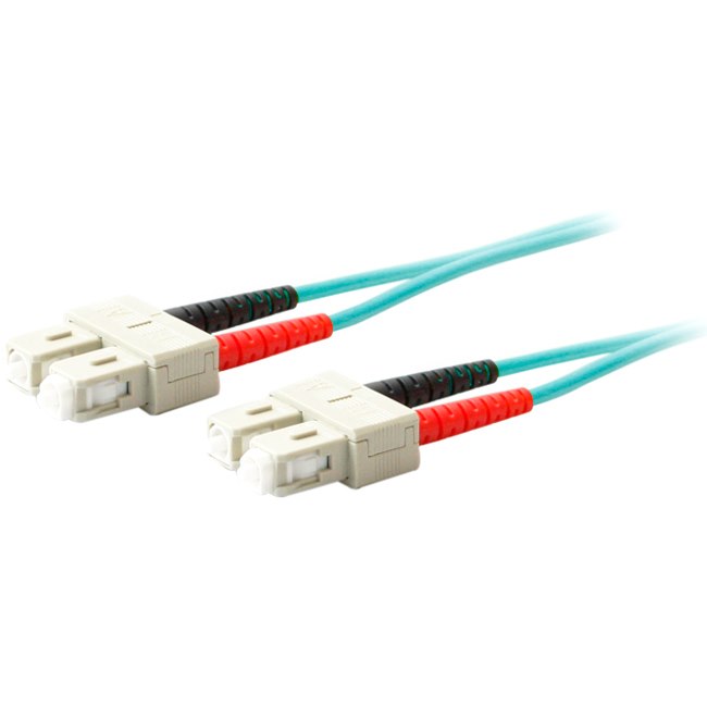 AddOn 5m SC (Male) to SC (Male) Aqua OM4 Duplex Fiber OFNR (Riser-Rated) Patch Cable