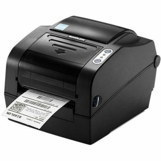 Bixolon SLP-TX420 Desktop, Retail, Healthcare, Post & Parcel, Warehouse Direct Thermal/Thermal Transfer Printer - Monochrome - Label Print - USB - USB Host - Serial - Parallel - Bluetooth - Dark Grey