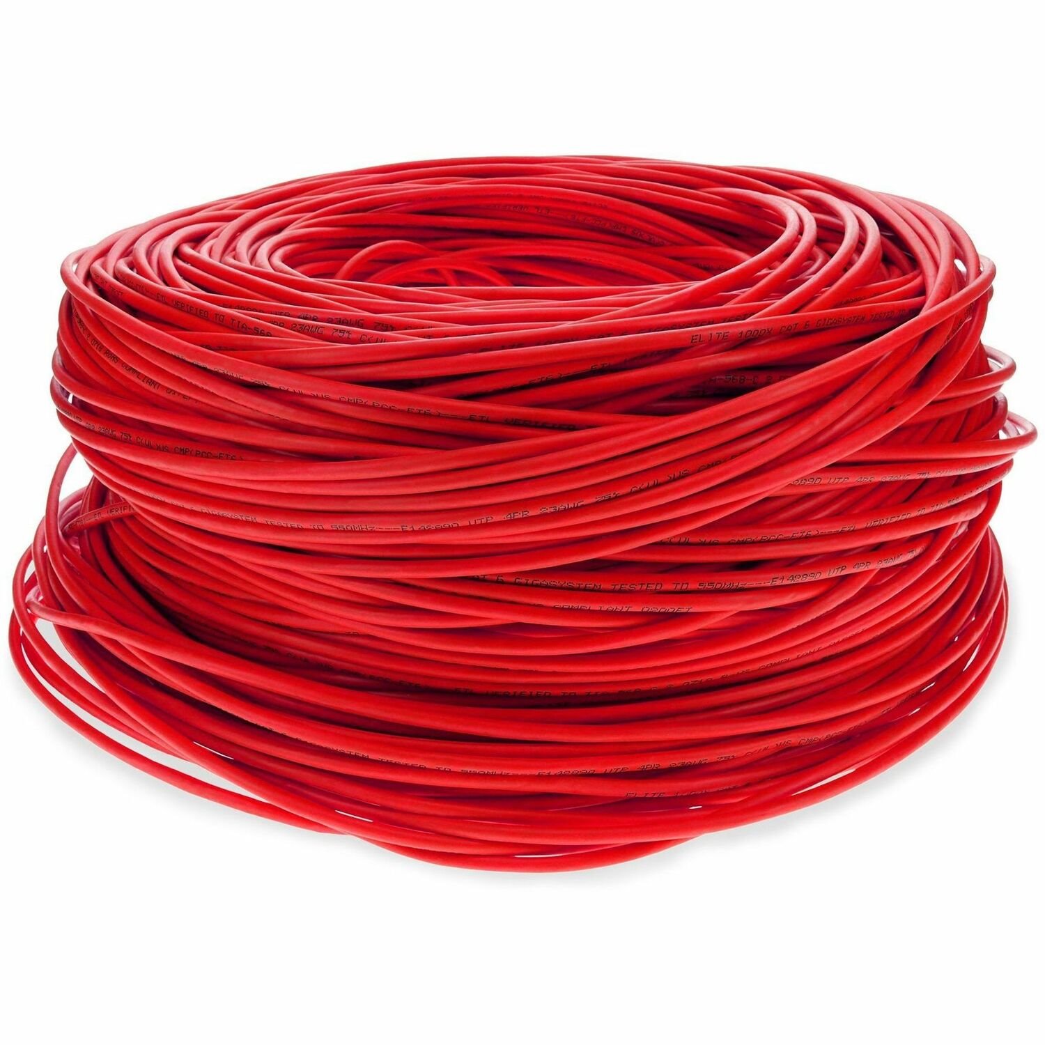 AddOn 1000ft Non-Terminated Red Cat6 Straight UTP PVC Copper Patch Cable