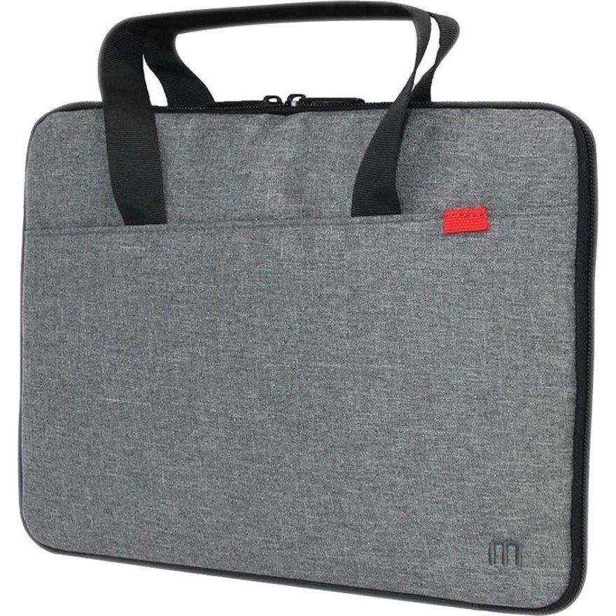 MOBILIS Trendy Carrying Case (Briefcase) for 17.8 cm (7") to 35.6 cm (14") Apple MacBook, MacBook Air, MacBook Pro, Notebook, Netbook, Tablet - Flecked Gray, Black