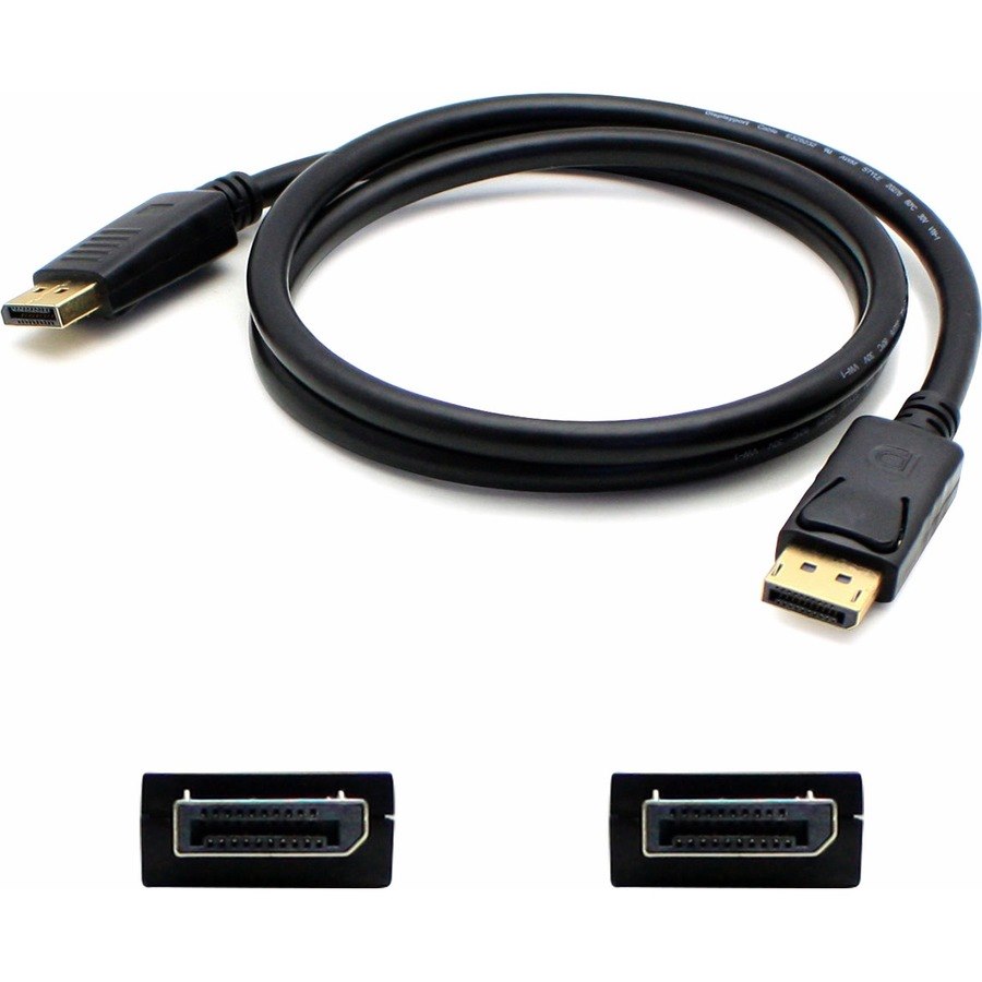 5PK 6ft HP VN567AA Compatible DisplayPort 1.2 Male to DisplayPort 1.2 Male Black Cables For Resolution Up to 2560x1600 (WQXGA)