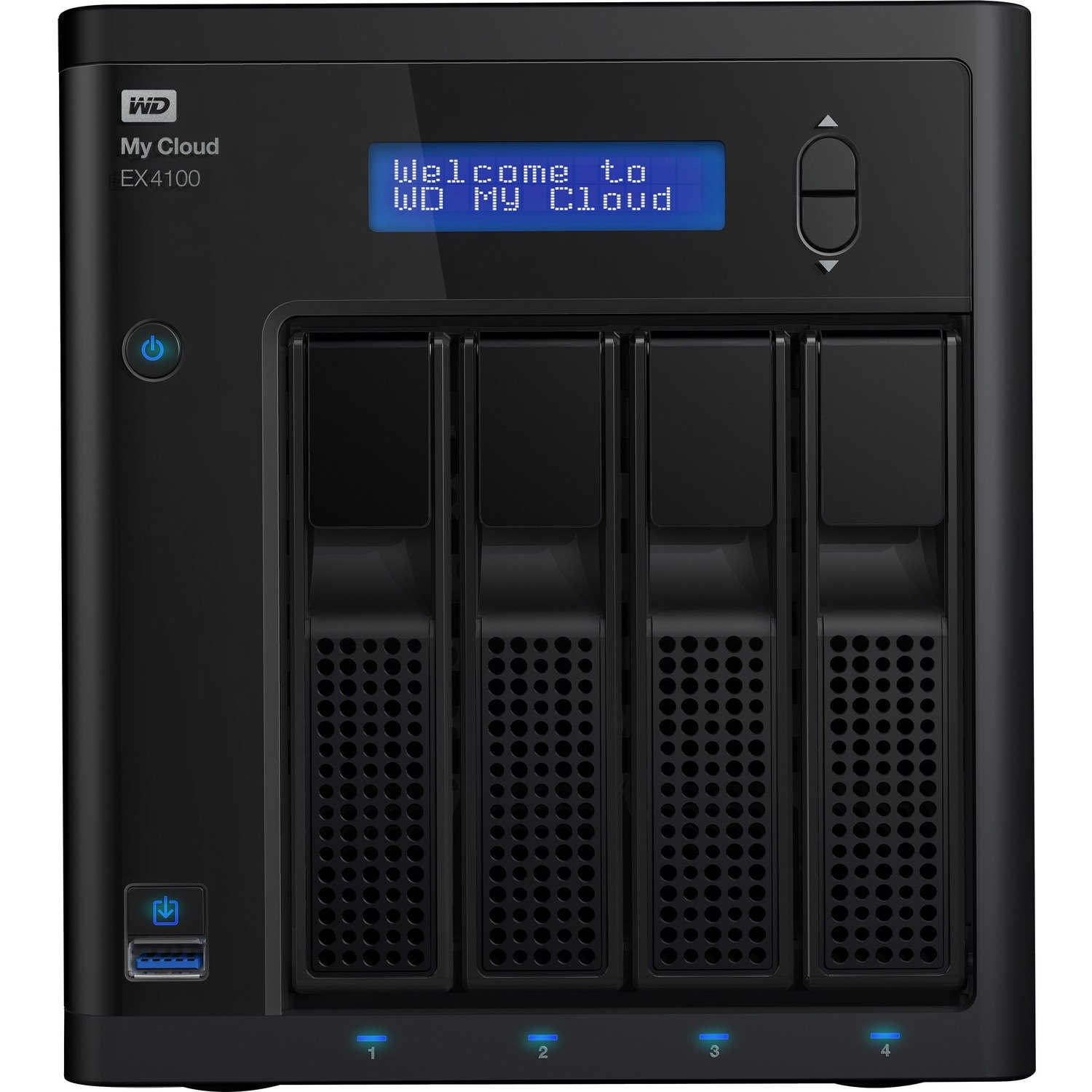WD My Cloud EX4100 4 x Total Bays NAS Storage System - 32 TB HDD - Marvell ARMADA 300 388 Dual-core (2 Core) 1.60 GHz - 2 GB RAM - DDR3 SDRAM Desktop