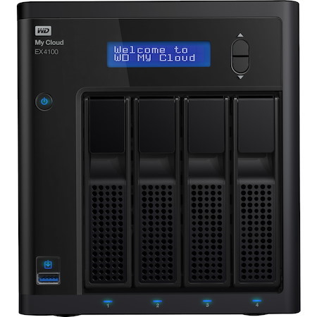 WD My Cloud EX4 EX4100 4 x Total Bays NAS Storage System - 8 TB HDD - 2 x 4TB - Marvell ARM 388 Dual-core (2 Core) 1.60 GHz - 2 GB RAM - DDR3 SDRAM Desktop