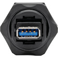 Tripp Lite by Eaton USB 3.0 Coupler, SuperSpeed, 3.0/3.1, Industrial - USB-A F/F, Shielded, IP68, Dust Cap, TAA