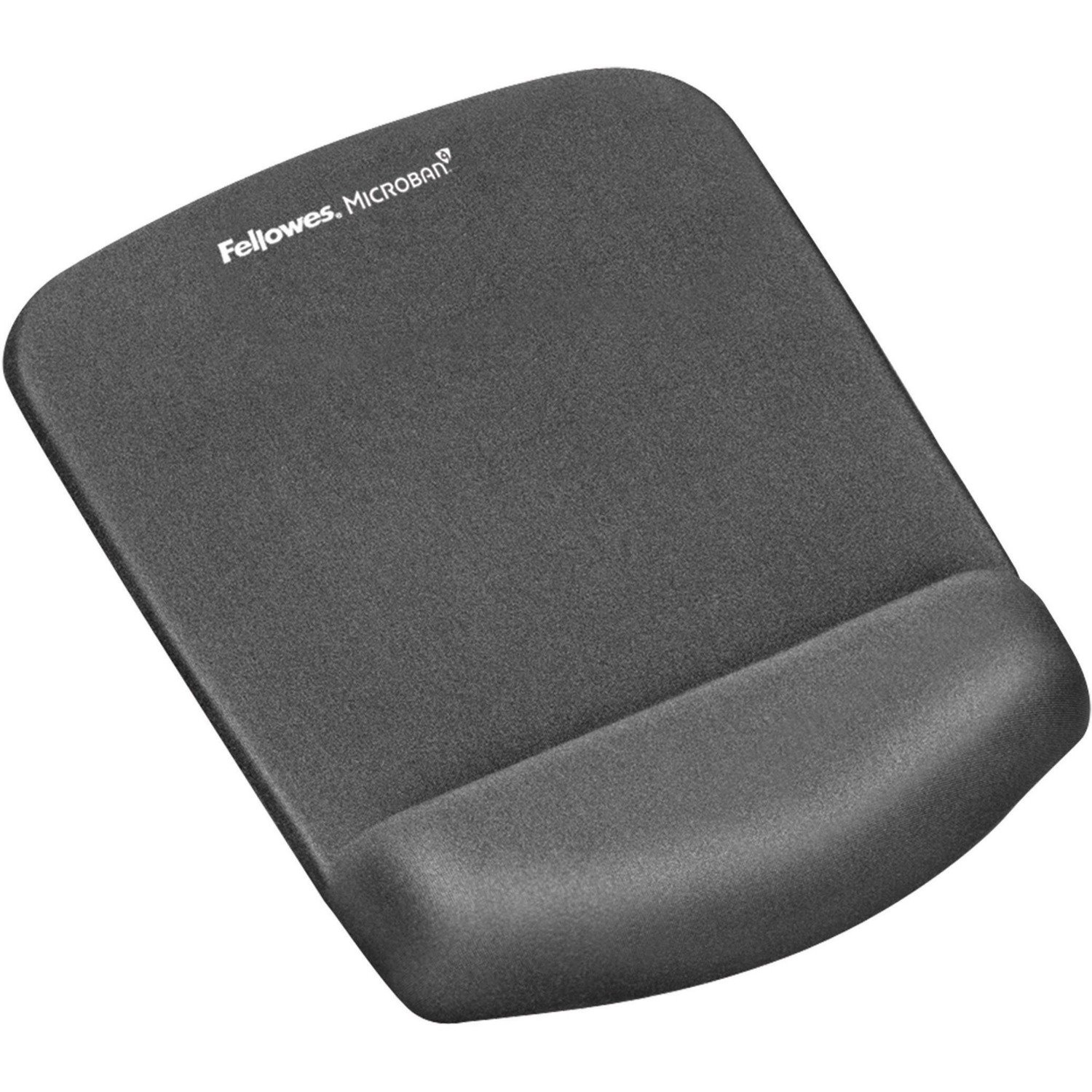 Fellowes PlushTouch&trade; Mouse Pad Wrist Rest with Microban&reg; - Graphite