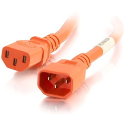 C2G 4ft 18AWG Power Cord (IEC320C14 to IEC320C13) - Orange
