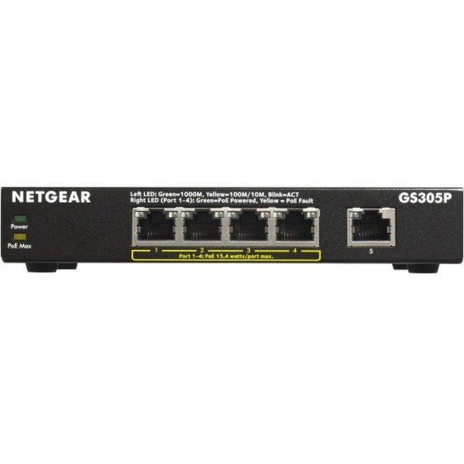 Netgear 300 GS305P 5 Ports Ethernet Switch - Gigabit Ethernet - 10/100/1000Base-T