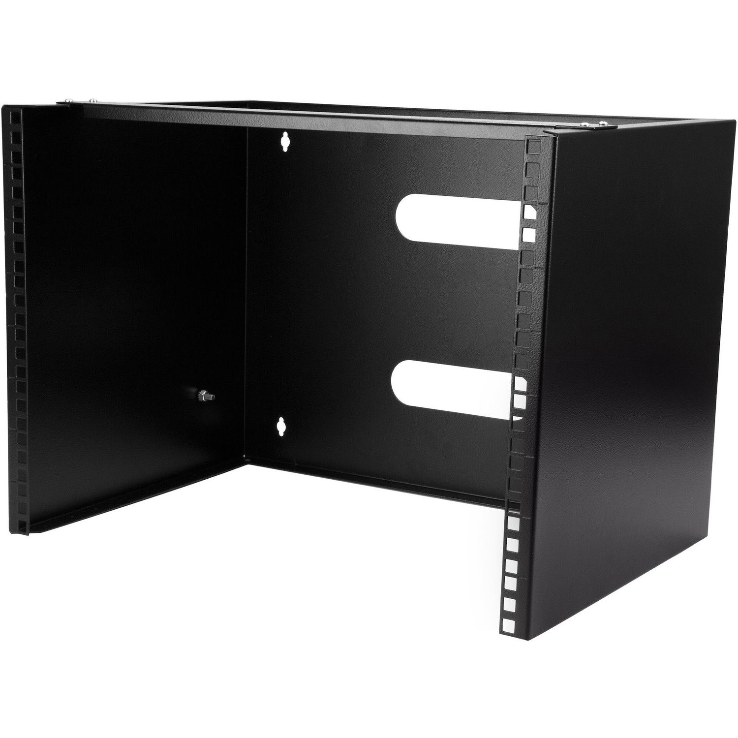 StarTech.com 8U Wall Mountable Rack Cabinet for Patch Panel, LAN Switch - 449.58 mm Rack Width x 304.80 mm Rack Depth - Black - TAA Compliant