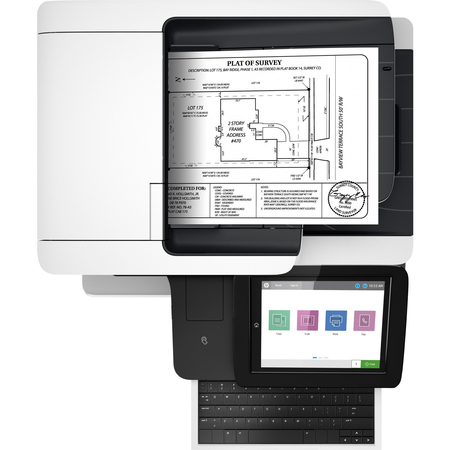 HP LaserJet M528 M528c Laser Multifunction Printer-Monochrome-Copier/Fax/Scanner-45 ppm Mono Print-1200x1200 Print-Automatic Duplex Print-150000 Pages Monthly-650 sheets Input-Color Scanner-600 Optical Scan-Monochrome Fax-Gigabit Ethernet