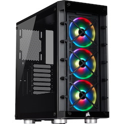 Corsair iCUE 465X RGB Computer Case - Mini ITX, Micro ATX, ATX Motherboard Supported - Mid-tower - Steel, Tempered Glass - Black