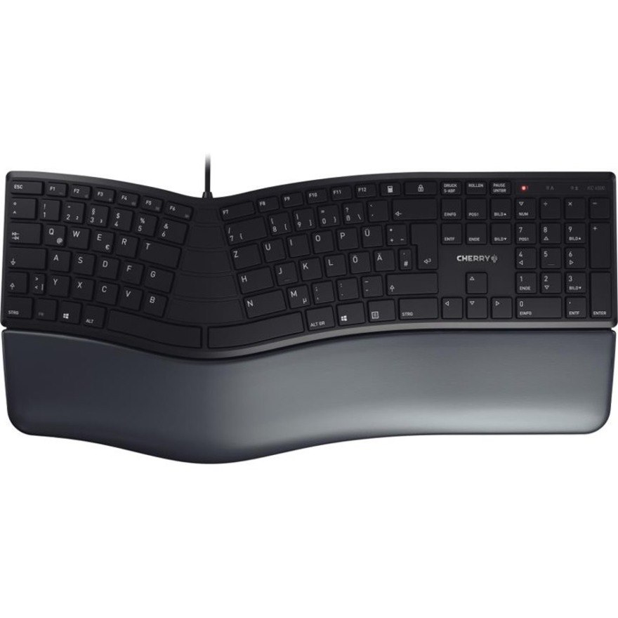 CHERRY ERGO KC 4500 Keyboard - Cable Connectivity - USB Interface - French - AZERTY Layout