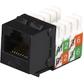 Black Box GigaBase2 CAT5e Jack, Universal Wiring, Black, Single-Pack