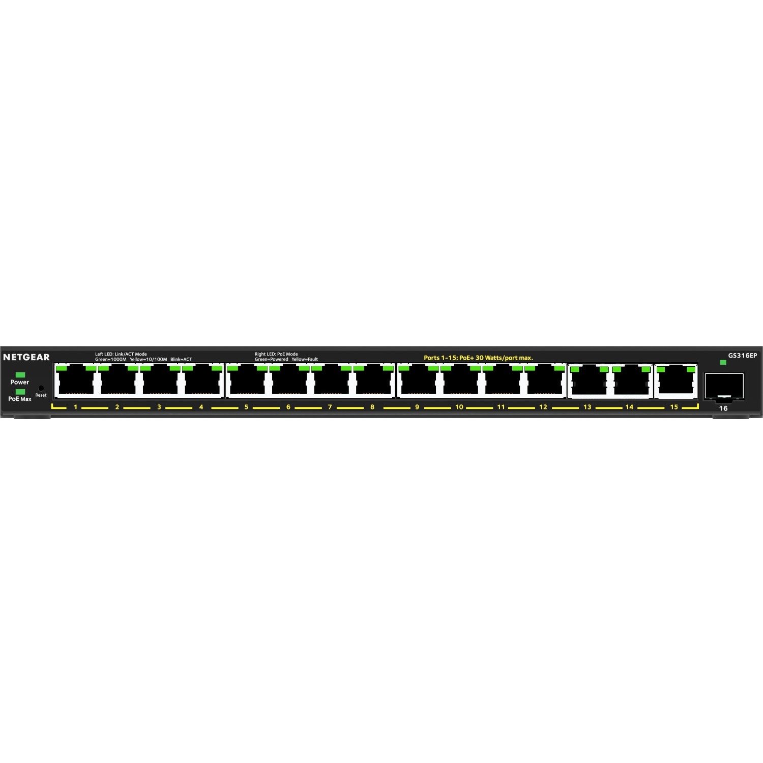 Netgear GS316EP 15 Ports Manageable Ethernet Switch
