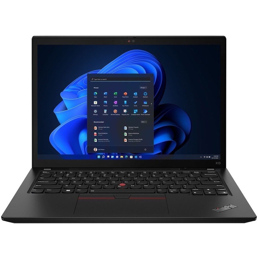 Lenovo ThinkPad X13 Gen 3 21BN008DCA 13.3" Touchscreen Notebook - WUXGA - 1920 x 1200 - Intel Core i7 12th Gen i7-1255U Deca-core (10 Core) 3.50 GHz - 16 GB Total RAM - 512 GB SSD - Villi Black