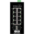 Tripp Lite by Eaton 8-Port Managed Industrial Gigabit Ethernet Switch - 10/100/1000 Mbps, 2 GbE SFP Slots, -40Â&deg; to 75Â&deg;C, DIN Mount - TAA Compliant