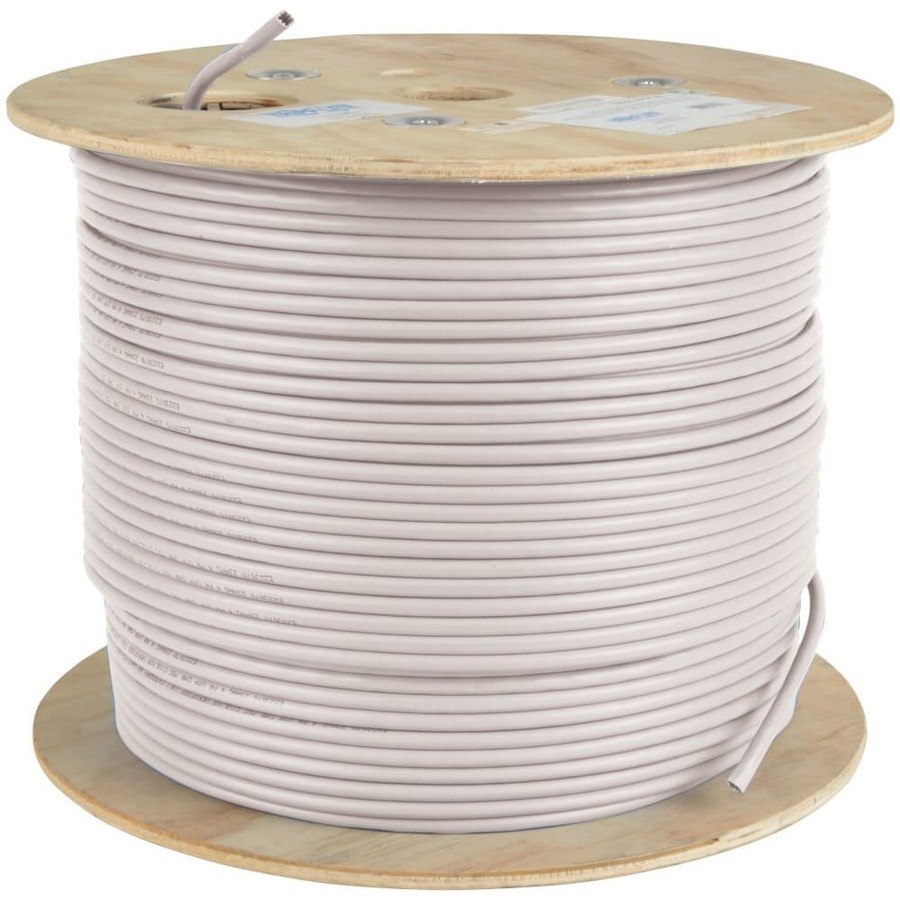 Eaton Tripp Lite Series Cat5e 350 MHz Solid Core Plenum-Rated (UTP) PVC Bulk Ethernet Cable - White, 1000 ft. (304.8 m), TAA