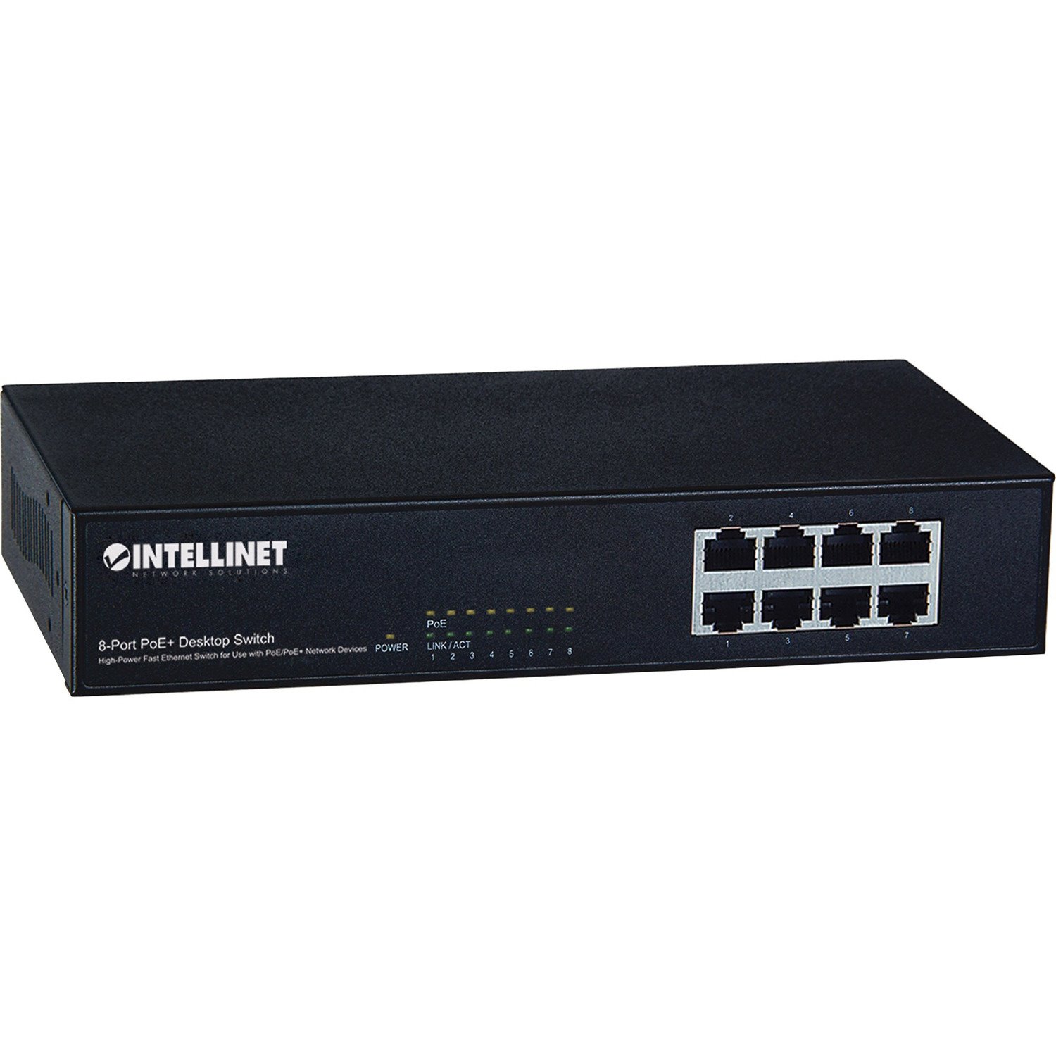 Intellinet 8-Port PoE+ Desktop Switch